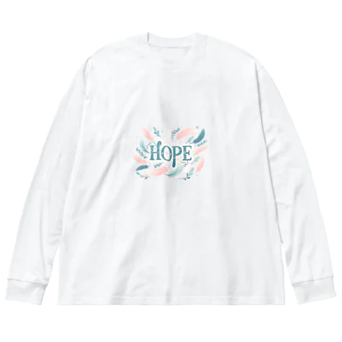 希望の羽飾り ビッグシルエットロングスリーブTシャツ