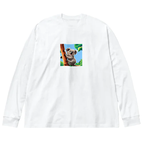 【コアラ】ドット絵あにまるさん Big Long Sleeve T-Shirt