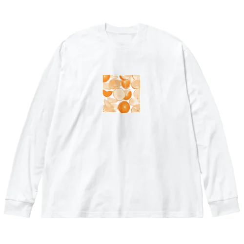 オレンジ（Orange） Big Long Sleeve T-Shirt