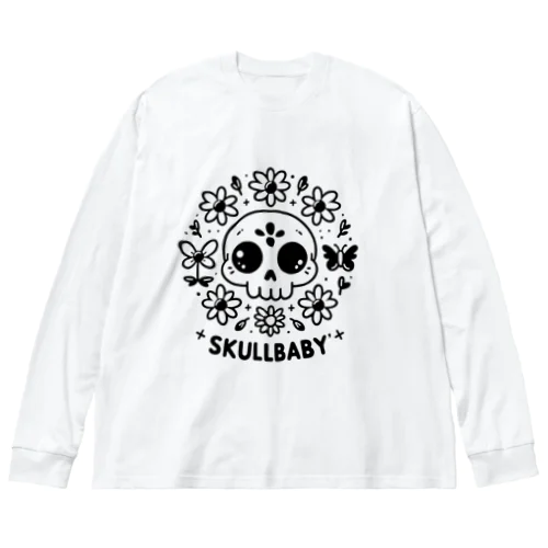 キュートで可愛いSKULLBABY ビッグシルエットロングスリーブTシャツ