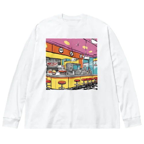 50'sのダイナー Big Long Sleeve T-Shirt