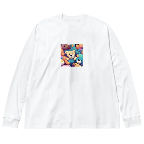 たくさんの熊のぬいぐるみ ビッグシルエットロングスリーブTシャツ