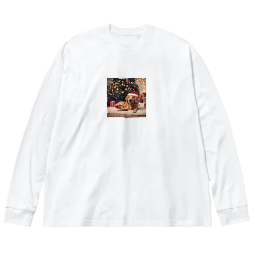 クリスマスを満喫する犬 Big Long Sleeve T-Shirt