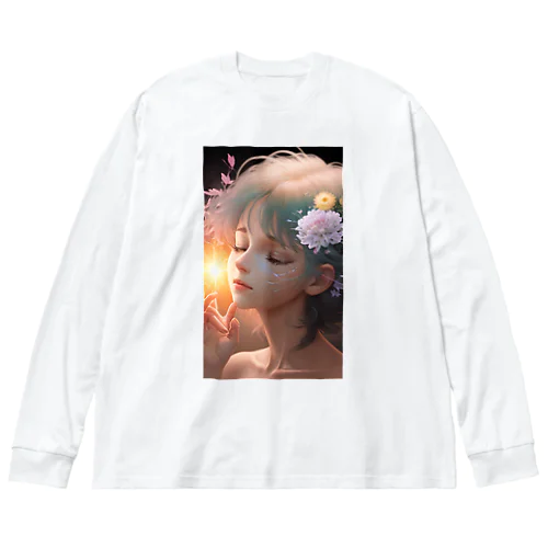 考える女性 Big Long Sleeve T-Shirt