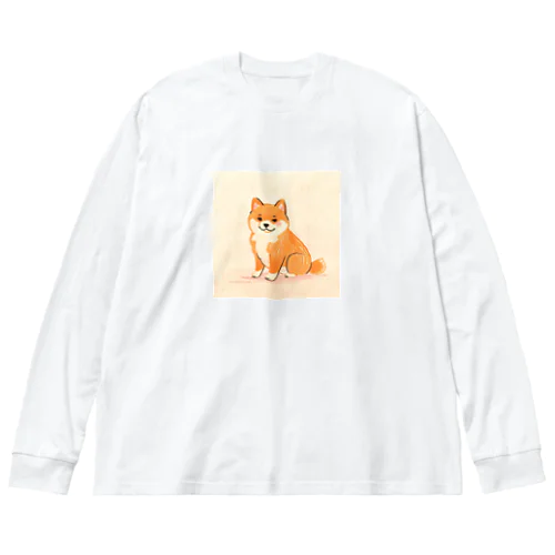 ふさふさな柴犬 ビッグシルエットロングスリーブTシャツ