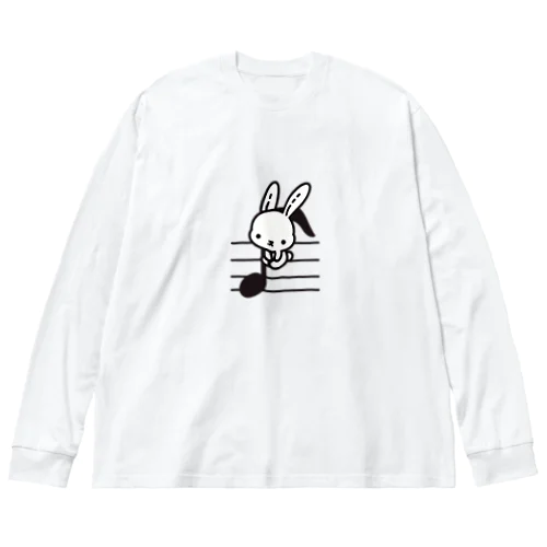 音符♪＆うさちゃん🐰 Big Long Sleeve T-Shirt