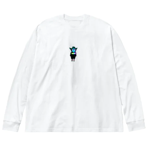 怖いキャラクターMOKOちゃん Big Long Sleeve T-Shirt