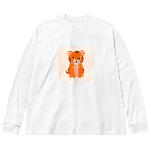 かわいい子虎 ビッグシルエットロングスリーブTシャツ