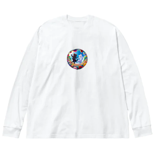 ブルースカイフラワーダンス ビッグシルエットロングスリーブTシャツ