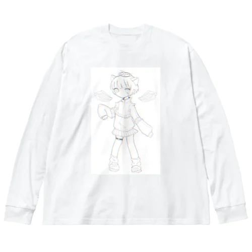 白猫天使少女 ビッグシルエットロングスリーブTシャツ