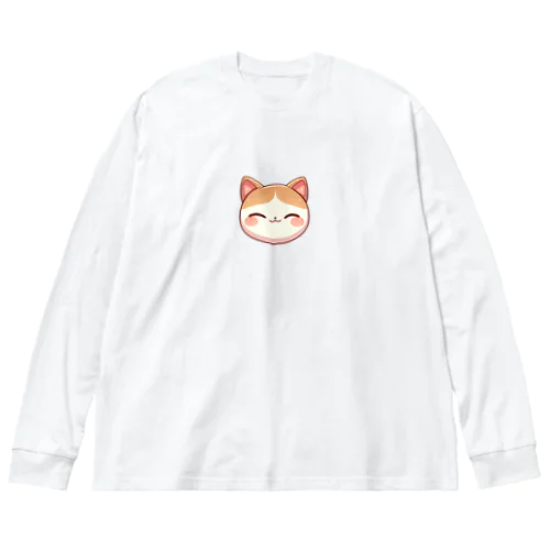 ほっぺたんまるみかん猫 ビッグシルエットロングスリーブTシャツ