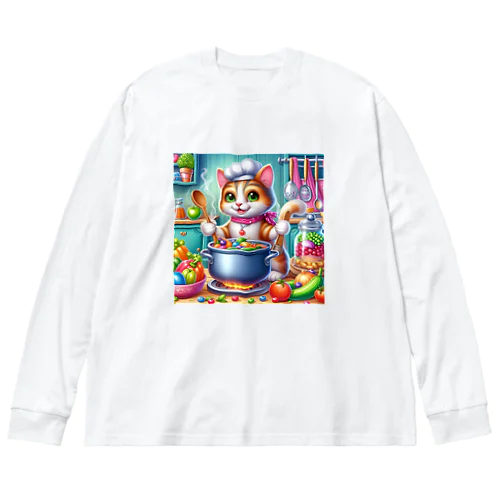 クッキングキャット Big Long Sleeve T-Shirt