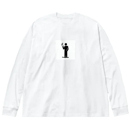 喫煙ピクトグラム Big Long Sleeve T-Shirt