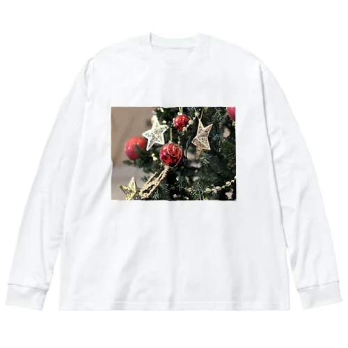 クリスマスツリーの飾り ビッグシルエットロングスリーブTシャツ