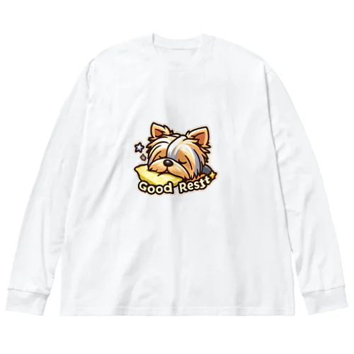 眠るチョコ丸 ビッグシルエットロングスリーブTシャツ