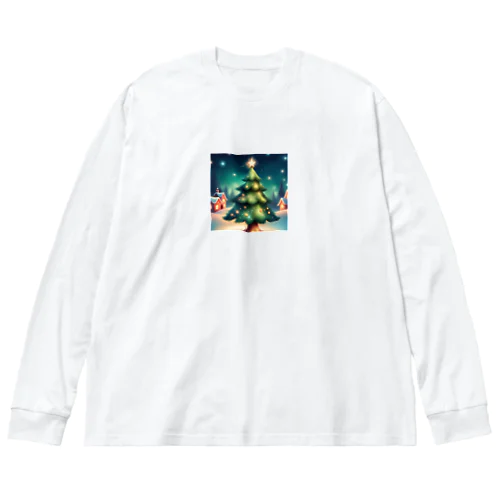 クリスマスツリー ビッグシルエットロングスリーブTシャツ