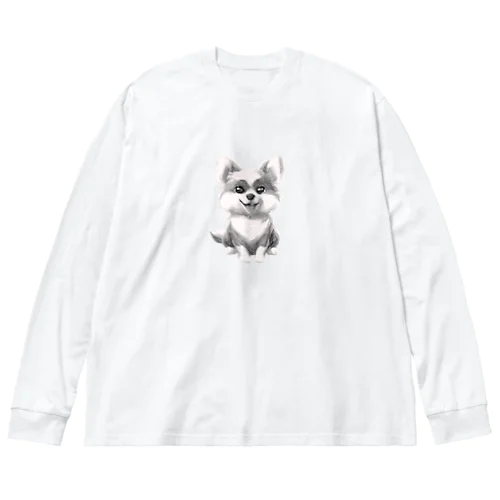 飼い主を待っている犬 Big Long Sleeve T-Shirt