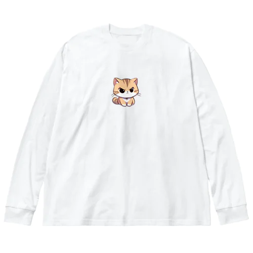 AI天風猫(怒1) ビッグシルエットロングスリーブTシャツ