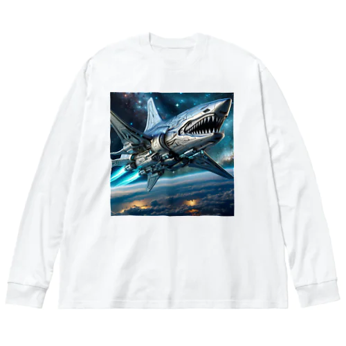 サメの宇宙船 Big Long Sleeve T-Shirt