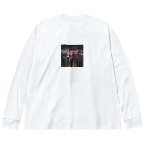 香港の夜景グッズ Big Long Sleeve T-Shirt