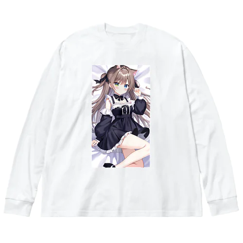 猫耳ゴスロリ美少女 ビッグシルエットロングスリーブTシャツ