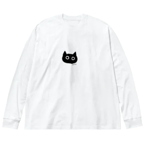 くろいねこ ビッグシルエットロングスリーブTシャツ