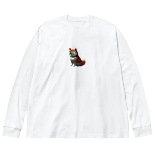 ぷくぷく柴犬 ビッグシルエットロングスリーブTシャツ