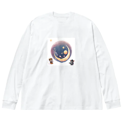 三日月🎵 ビッグシルエットロングスリーブTシャツ