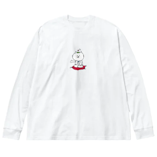 お灸ネコ ビッグシルエットロングスリーブTシャツ