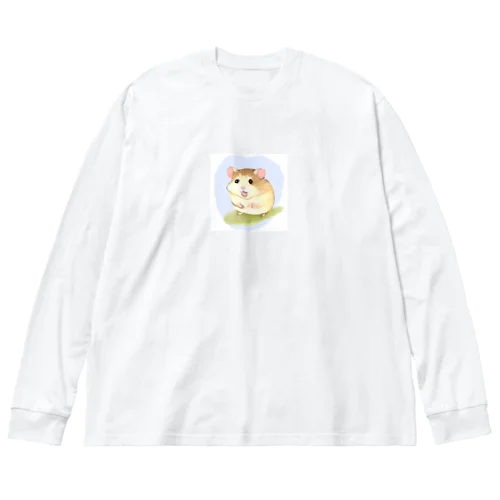 食いしん坊のハム助🐹 ビッグシルエットロングスリーブTシャツ