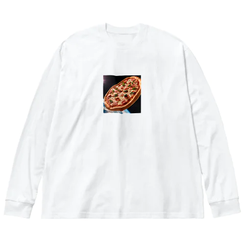 宇宙を駆けるピザ Big Long Sleeve T-Shirt