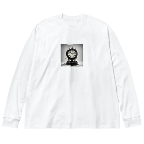 溶ける時計 Big Long Sleeve T-Shirt