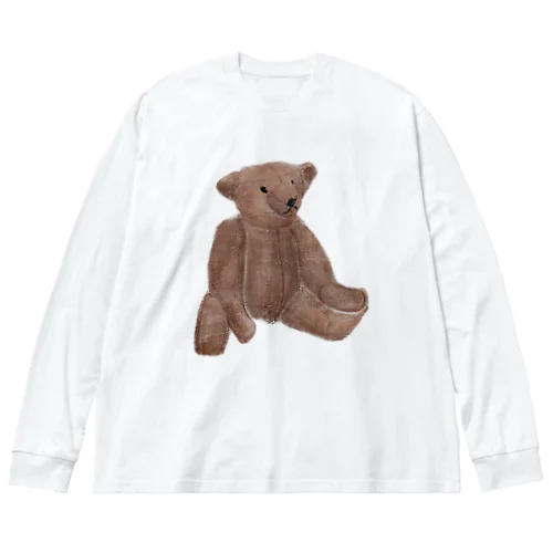 Lovely bear。brown bear ビッグシルエットロングスリーブTシャツ