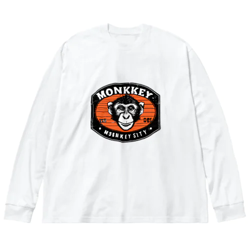 猿人ロック　ロゴ ビッグシルエットロングスリーブTシャツ