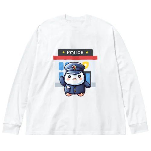 ペンギン警察官 ビッグシルエットロングスリーブTシャツ