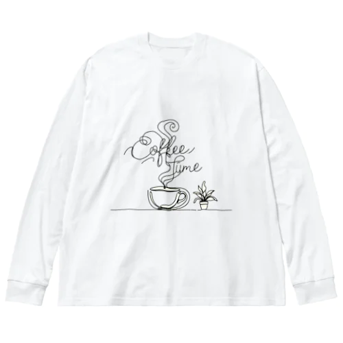 coffeetime ビッグシルエットロングスリーブTシャツ
