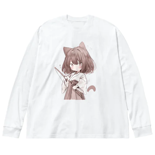 ネコ耳弓道部 Big Long Sleeve T-Shirt