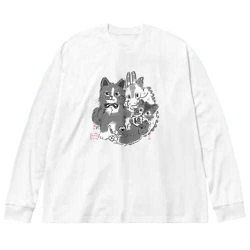 干支デザイン　カイくんとテオくん Big Long Sleeve T-Shirt