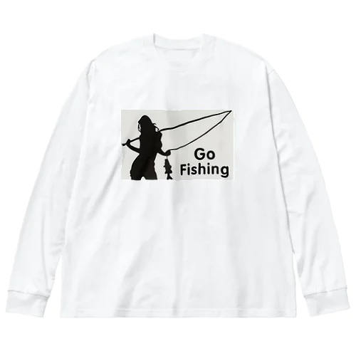 釣り女子 ビッグシルエットロングスリーブTシャツ