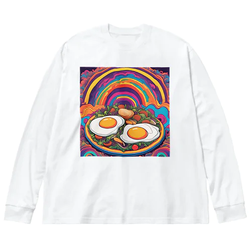 PSYCHEDELIC目玉焼き Big Long Sleeve T-Shirt