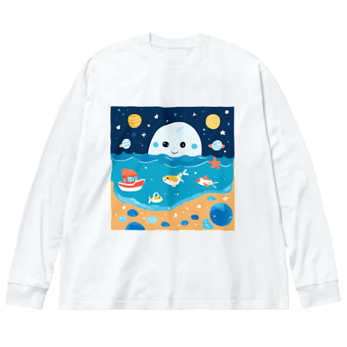 宇宙と海の仲間たち ビッグシルエットロングスリーブTシャツ