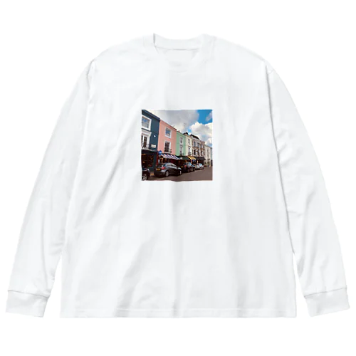 Notting Hillの街並み ビッグシルエットロングスリーブTシャツ