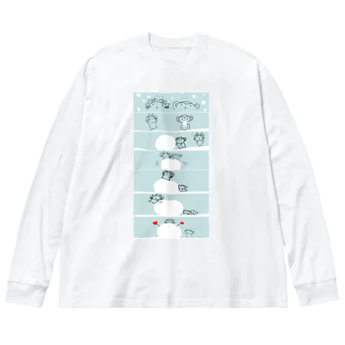 ししこともんきちとゆき ビッグシルエットロングスリーブTシャツ