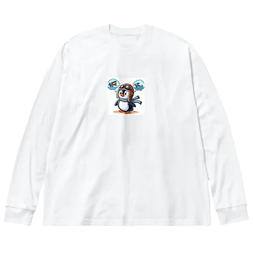 空を飛びたいペンギン Big Long Sleeve T-Shirt