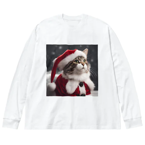 猫のサンタさん Big Long Sleeve T-Shirt