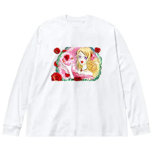 薔薇とお姫様 Big Long Sleeve T-Shirt