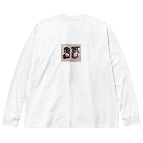 可愛いブラックタン兄弟 Big Long Sleeve T-Shirt