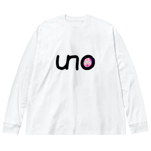 UNOロゴ×ドットビキニヒップ ビッグシルエットロングスリーブTシャツ