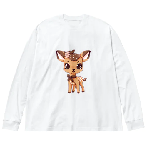 可愛い鹿 Big Long Sleeve T-Shirt