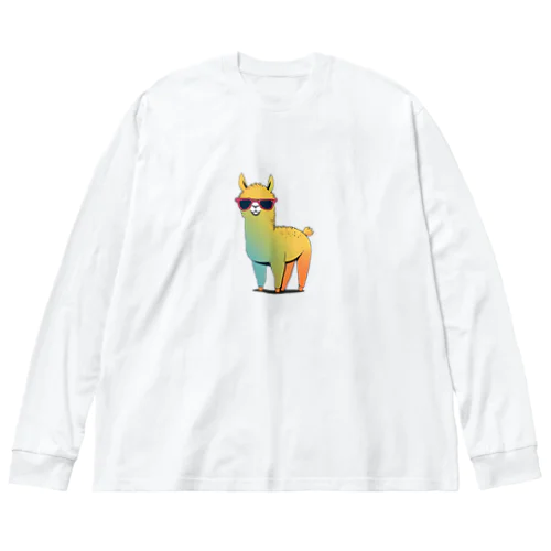 アルパカサングラス【カラフルキュート】 ビッグシルエットロングスリーブTシャツ